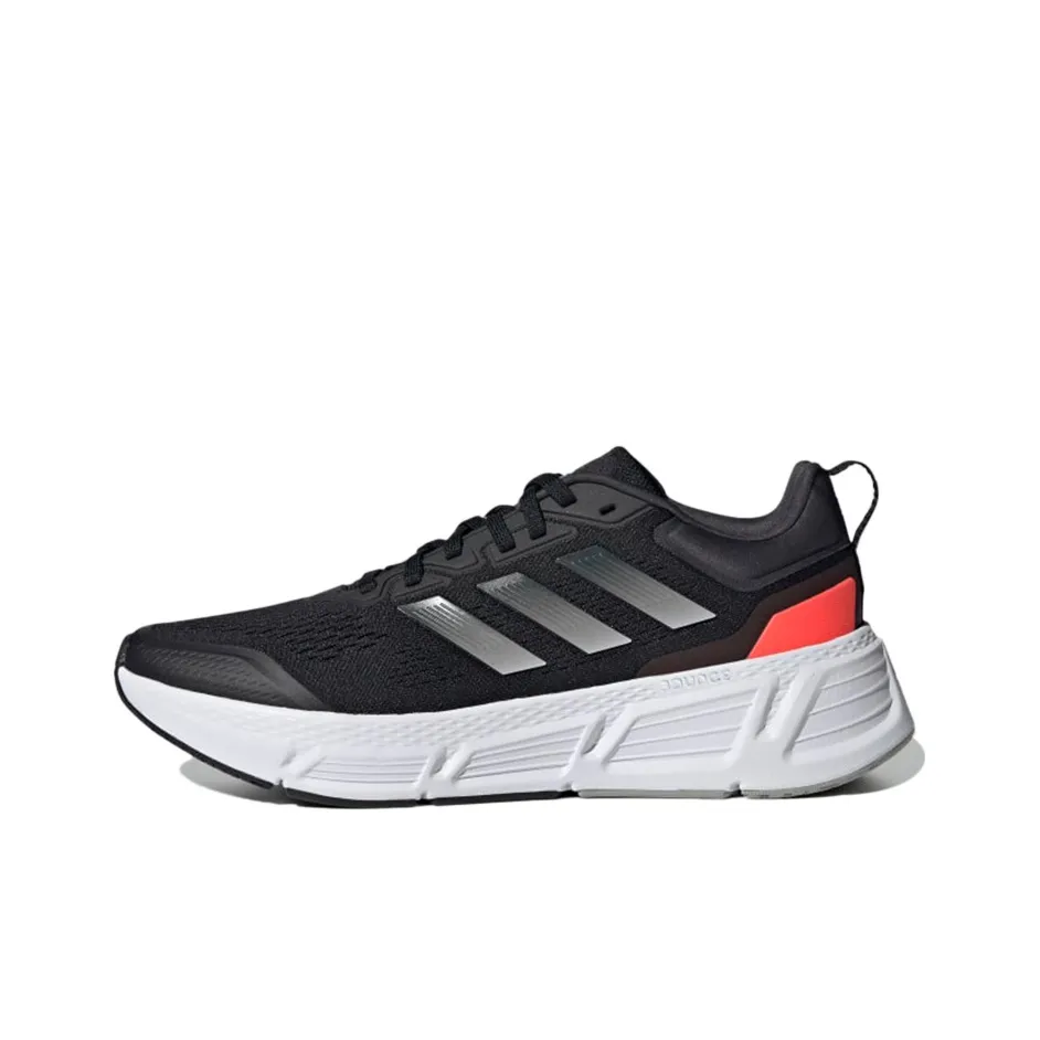 Adidas Questar Slip Resistant Abrasion Resistant Низкий Топ Повседневные Беговые кроссовки Мужские Угольно-черный