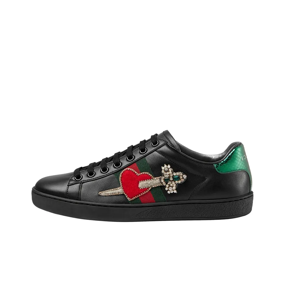 GUCCI Ace Стильные Скейтбординги Женские Черный