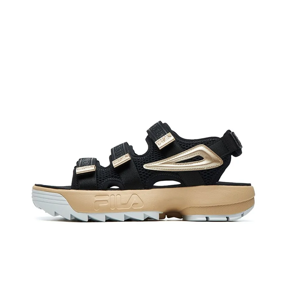 FILA FUSION Disruptor Sandals 'Black Gold' Women's