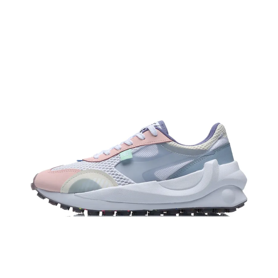 LiNing Shock Absorbers Slip Resistant, Abrasion Resistant, Lightweight Low Top Running Shoes Women's Blue