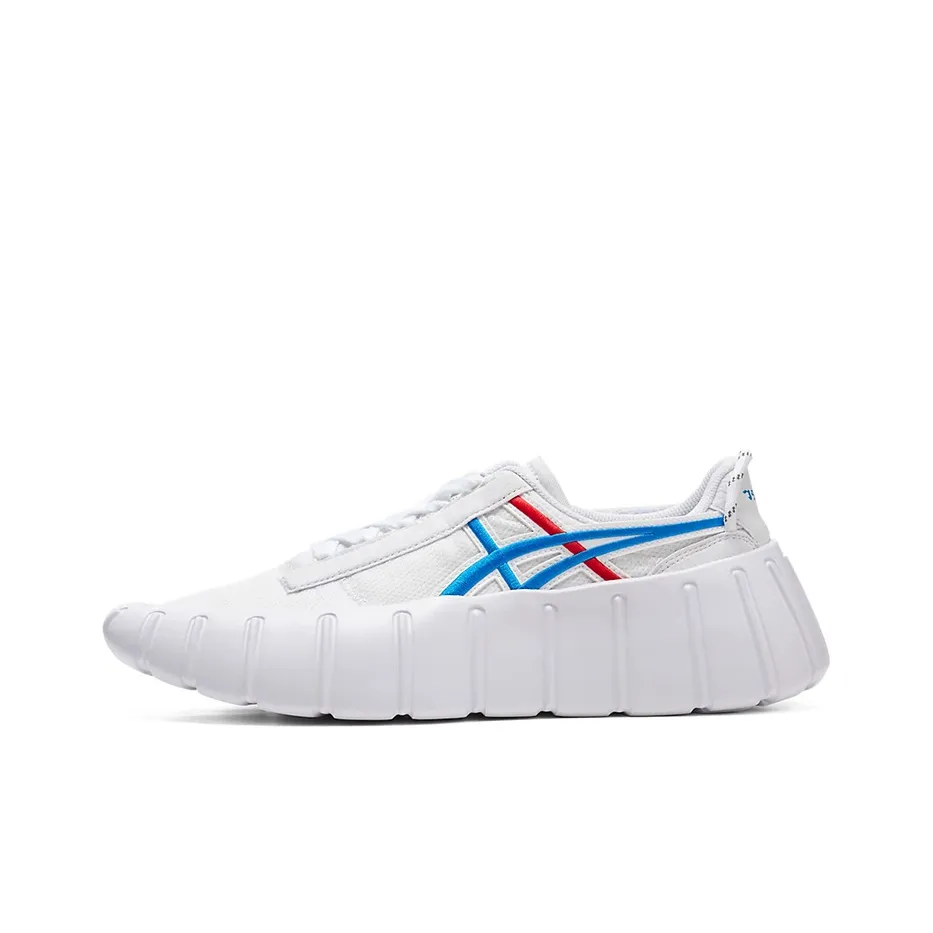 Onitsuka Tiger Gigatia Износостойкий и Легкий Низкий Топ Повседневные Беговые Кроссовки Мужские Белый Красный Синий