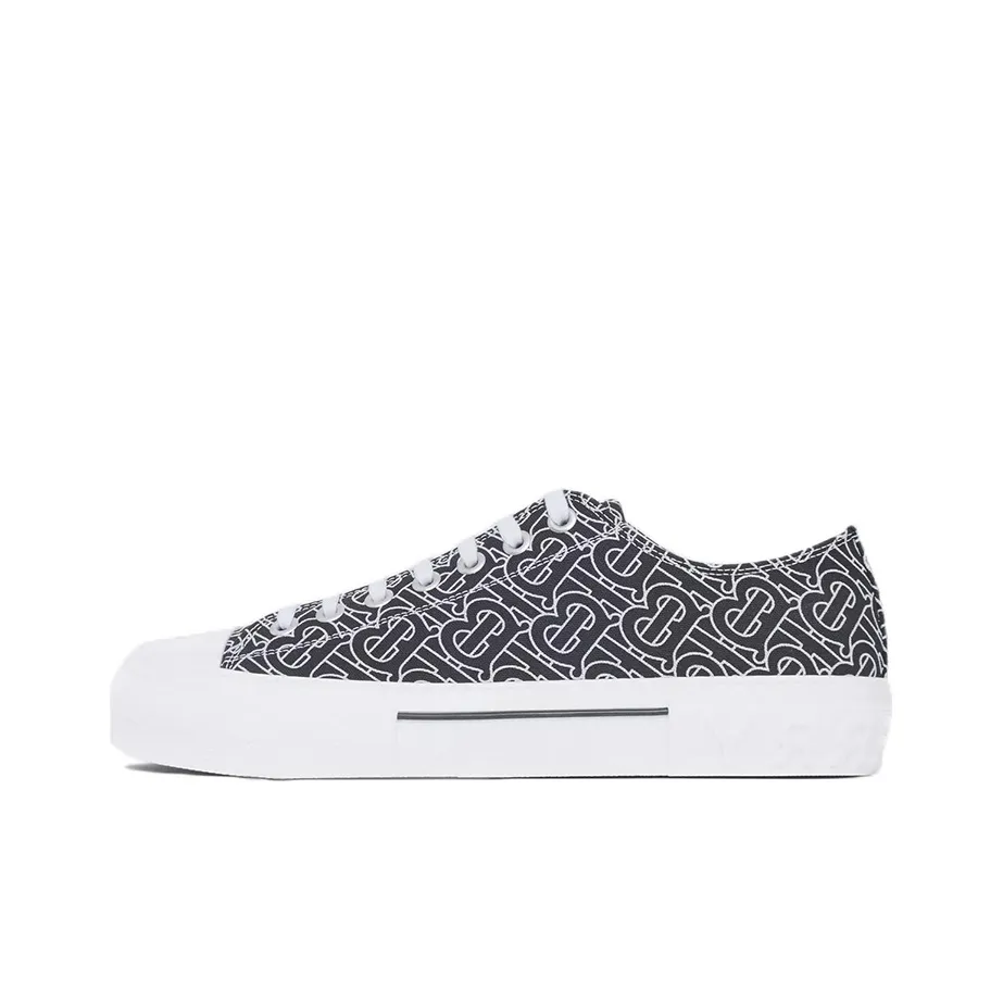 Burberry Monogram Print Cotton Low Black White