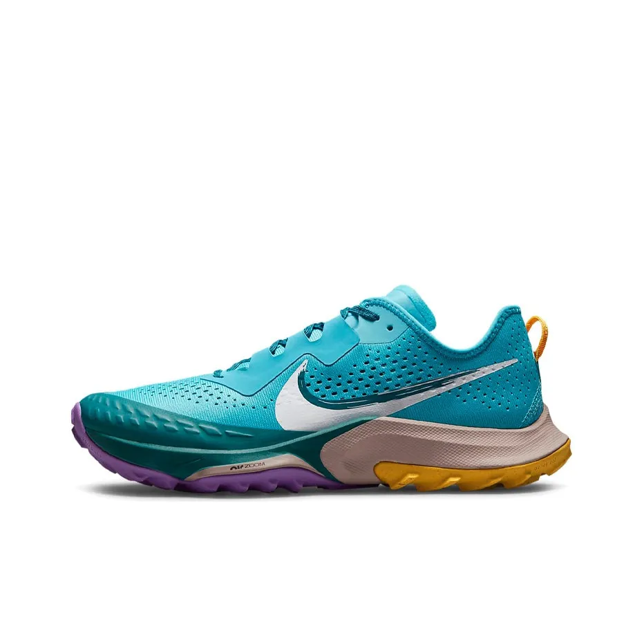 Nike Air Zoom Terra Kiger 7 Running Shoes Men Low Top Lake Blue/Yellow/Purple