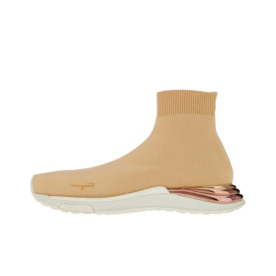 FERRAGAMO Metallic Heel-counter Sneakers