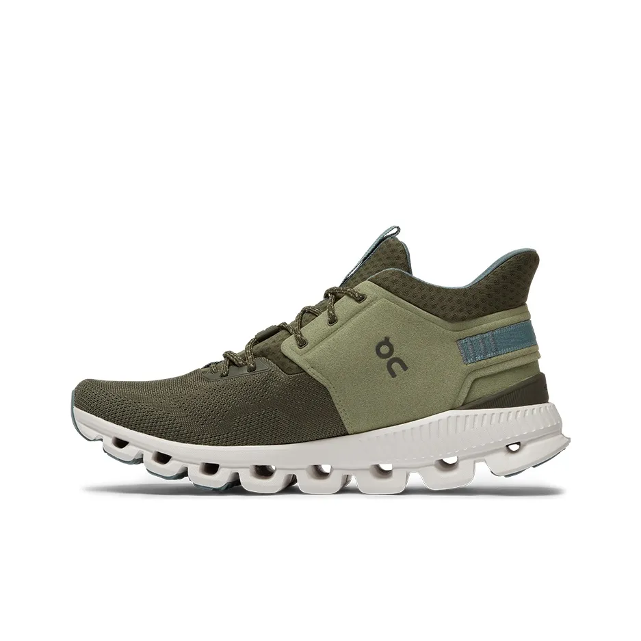 On Cloud Hi Running Shoes Men's Low top Gray Green