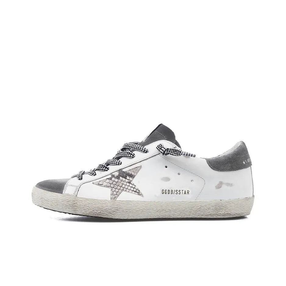 Golden Goose Super Star Stylish Skateboarding Shoes Men's Gray White