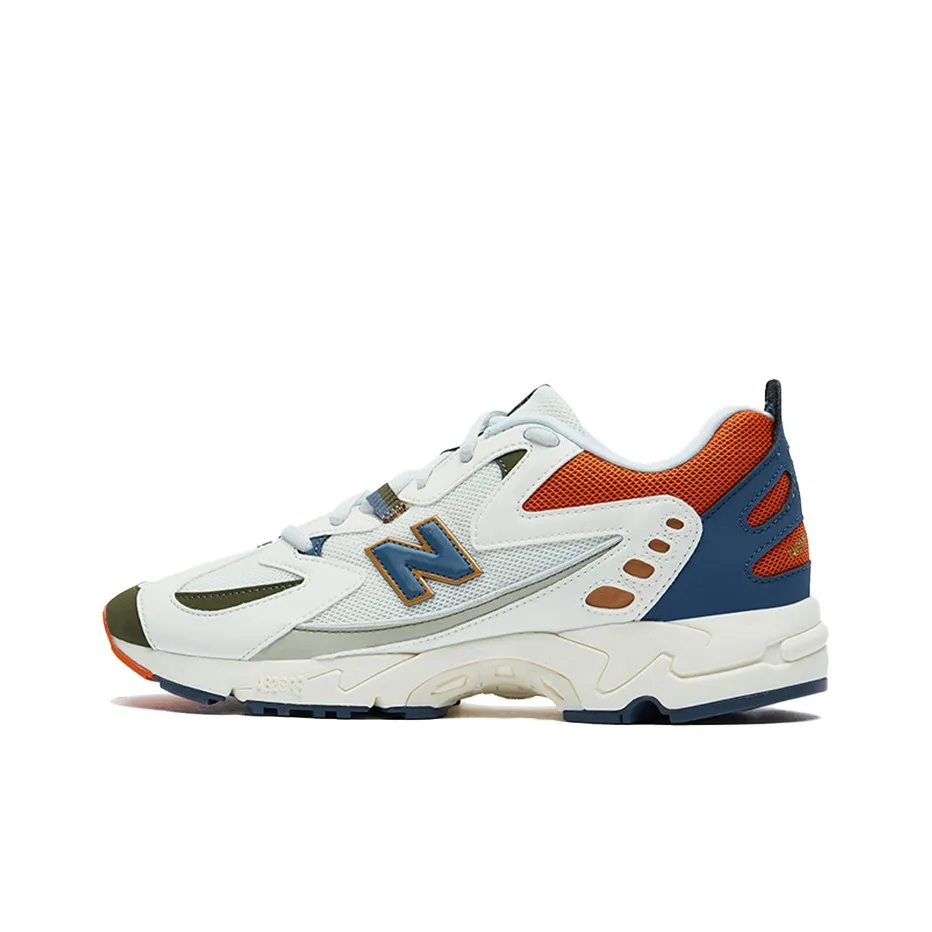 New Balance NB 828 Low Топ Беговые кроссовки Унисекс Белый Синий и Оранжевый