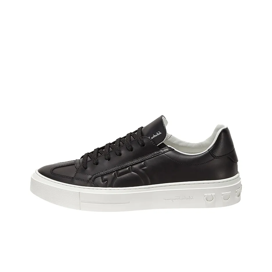 FERRAGAMO Textured Gancio Sneakers