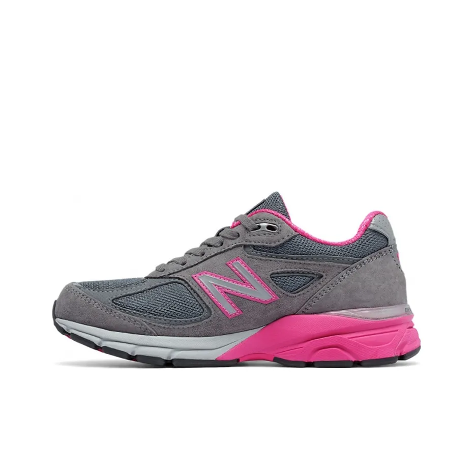 New Balance NB 990 V4 Low Топ Беговые кроссовки Женские Серый Фиолетовый Розовый Сделано в США