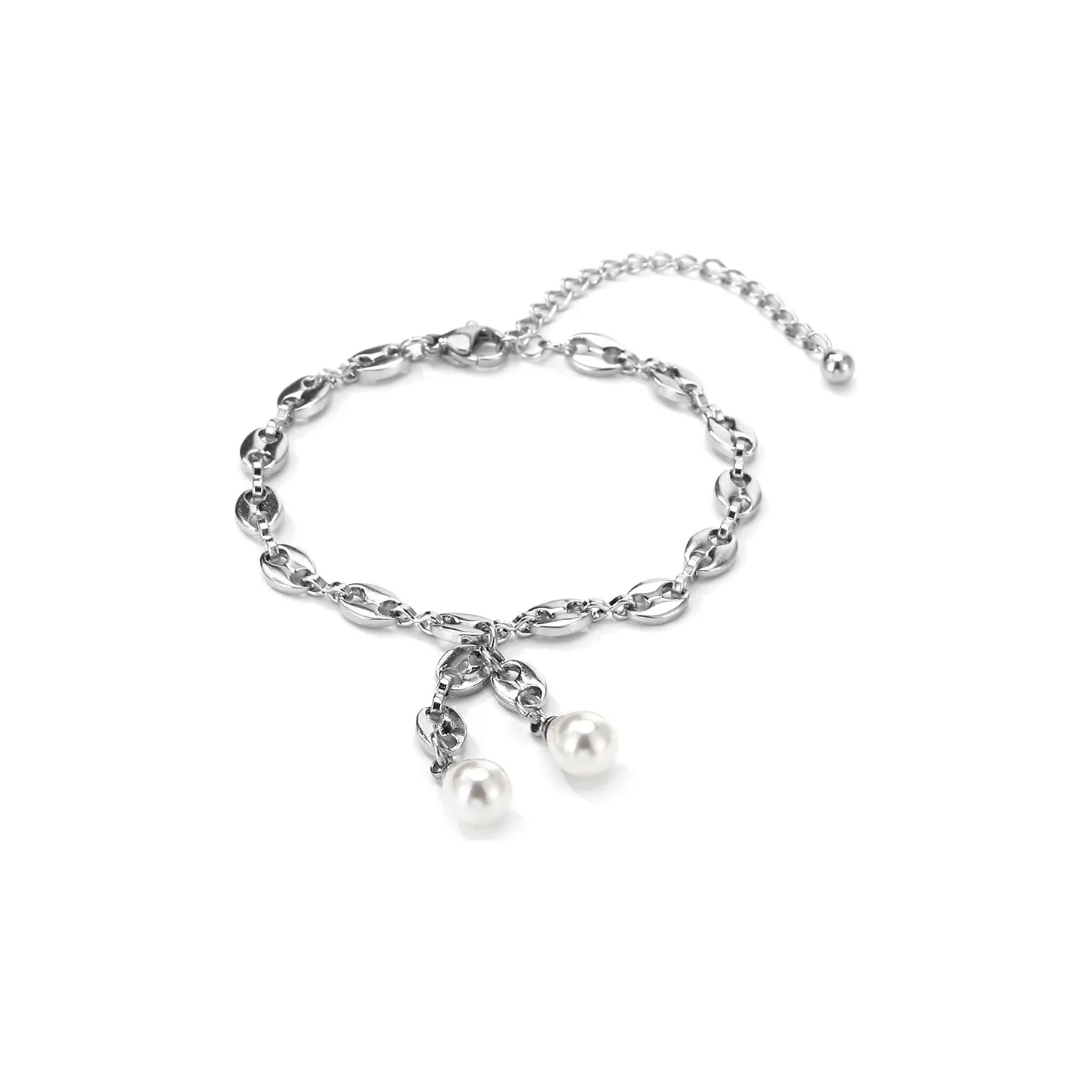 XXOFF Титановая сталь Браслеты Серебристый Белый Женские