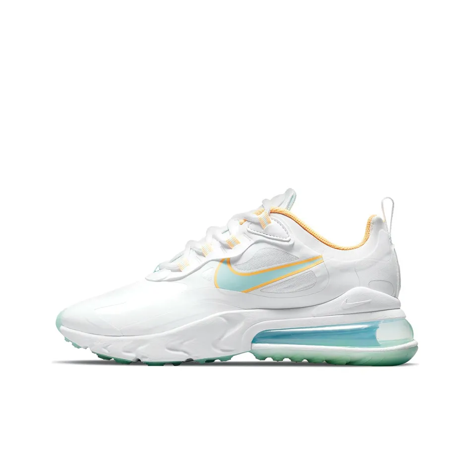 Nike Air Max 270 Low Топ Air Cushion Тренировочные Беговые Кроссовки Женские Белый Синий Желтый