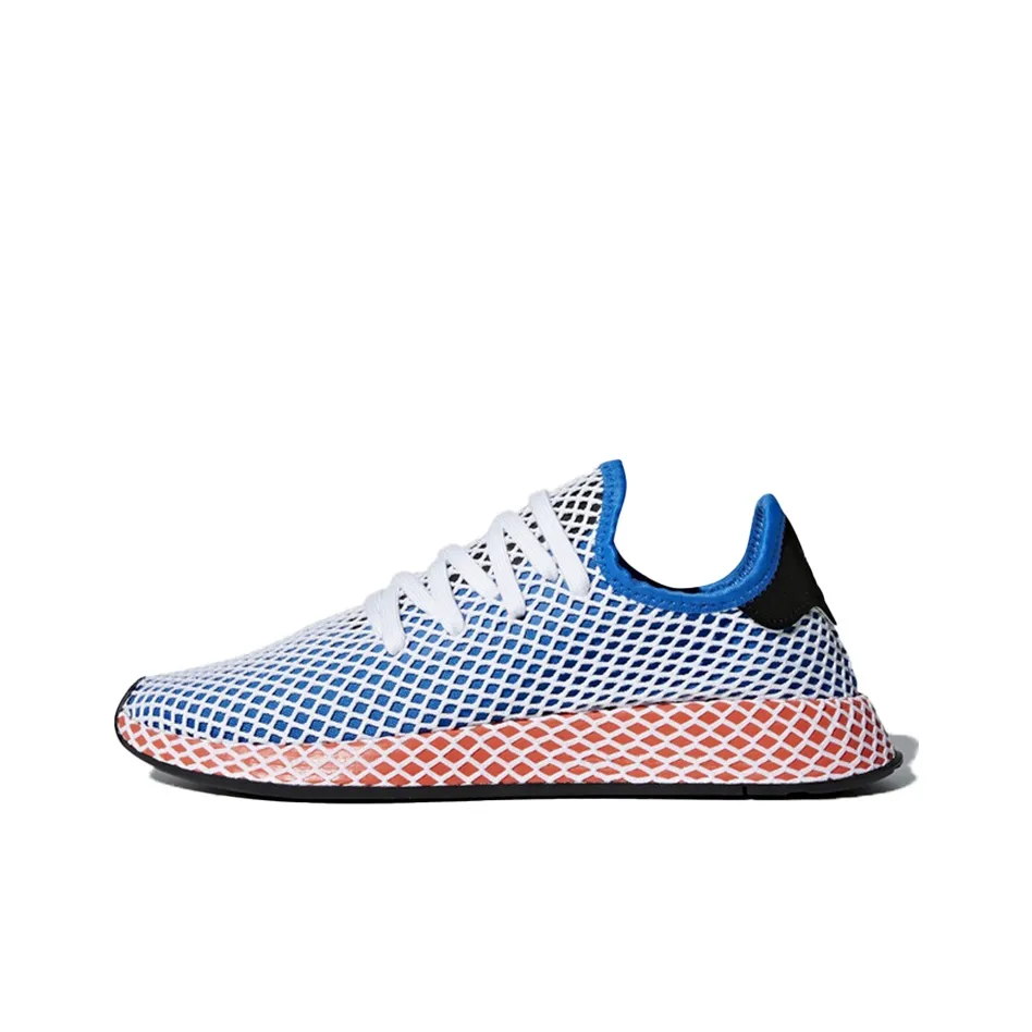 Adidas Originals Deerupt Slip-Resistant Низкий Топ Повседневные Беговые Кроссовки Мужские Синие Оранжевые