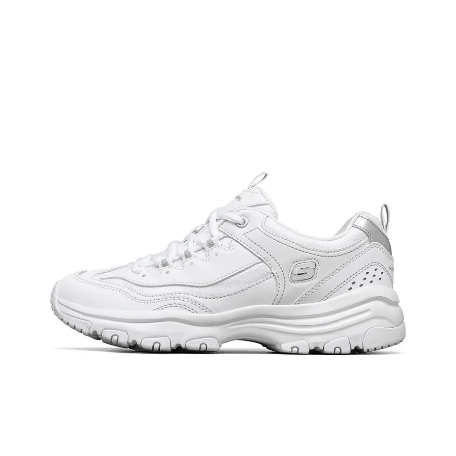 Skechers I Conik Slip-resistant Abrasion-resistant Breathable Low-Top Running Shoes Women's White Скекиерс I Коник Противоскользящие Устойчивые к износу Дышащие Низкие Беговые Кроссовки Женские Белые