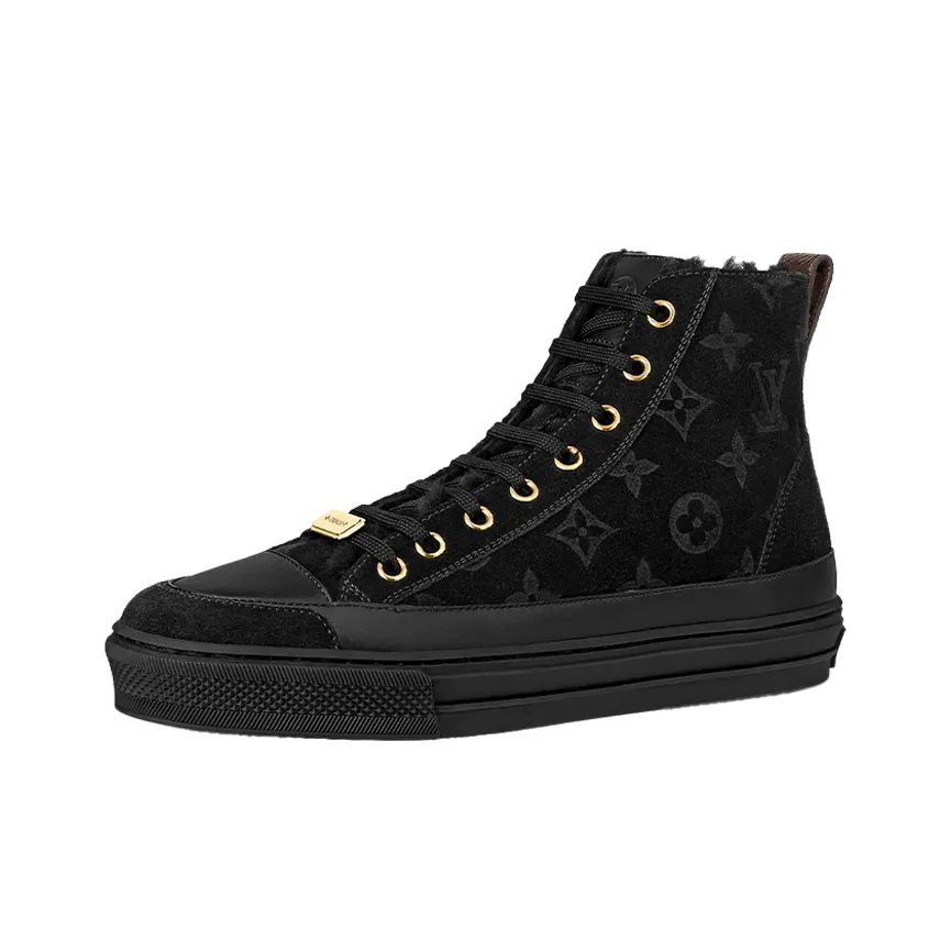 LOUIS VUITTON Stellar Ankle Sneakers 'Black Monogram' Women's