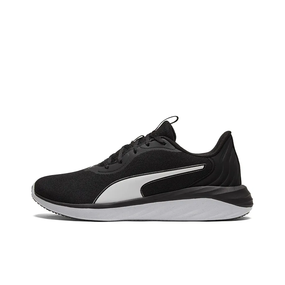 PUMA Амортизирующие Нескользящие Износостойкие Дышащие и Легкие Низкие Беговые Кроссовки Мужские Черные