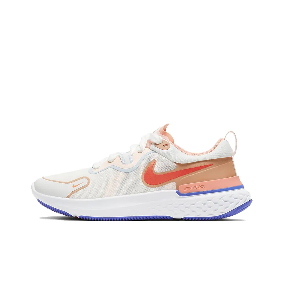 Nike React Miler 1 Running Shoes Women's Low Top White/Blue/Orange