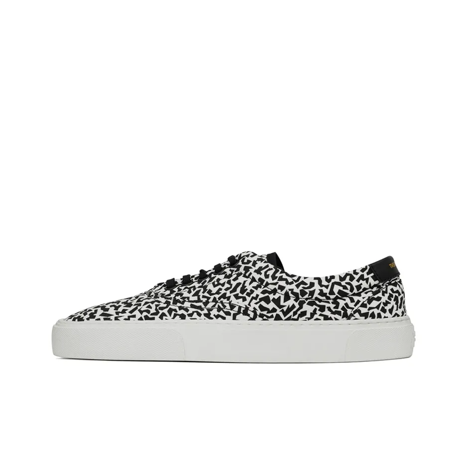 SAINT LAURENT Venice Low Black White Print