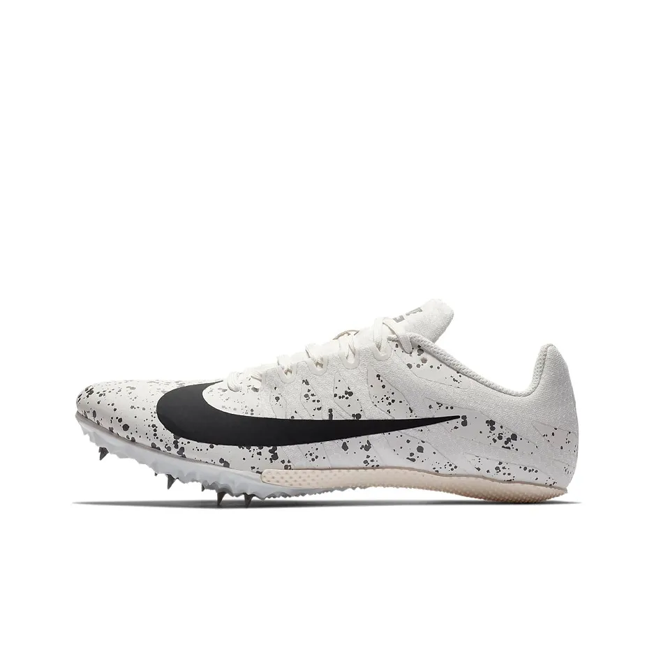 nike Zoom Rival S9 Амортизаторы Slip-resistant Abrasion-resistant Низкий топ Спринт Беговые кроссовки Unisex Белый Черный