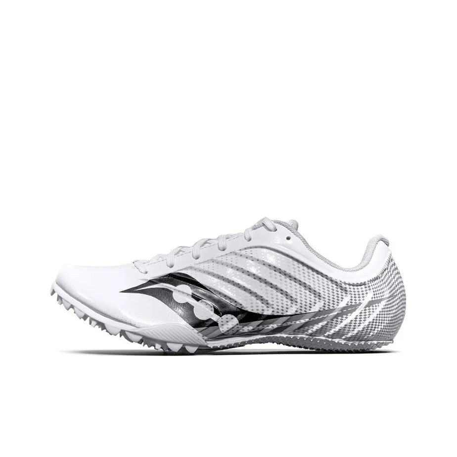 Saucony Spitfire 5 Cushioning, Slip Resistant, And Abrasion Resistant Low Top Running Shoes Men's Silver Gray
