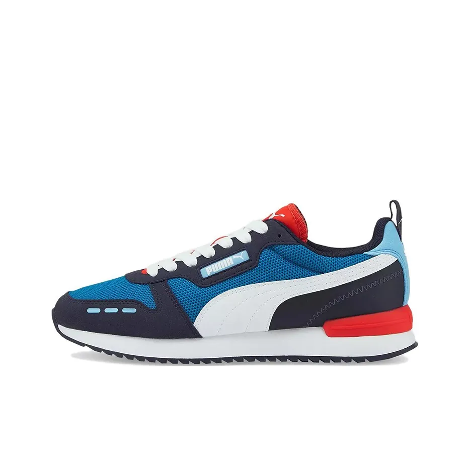 PUMA R78 Амортизирующий Нескользящий Износостойкий Дышащий и Легкий Низкий Топ Беговые кроссовки Унисекс Синий Красный