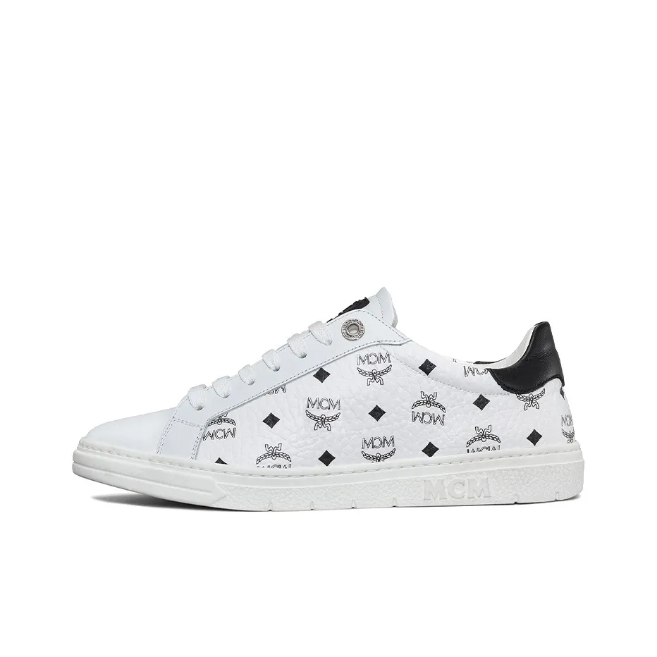 MCM Low Top Stylish Skateboarding Shoes Women's White