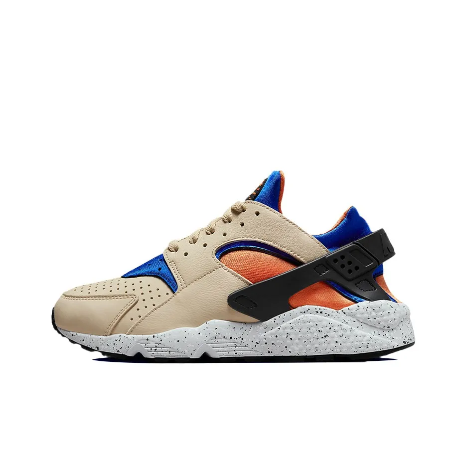 Nike Air Huarache Running Shoes Men Low Top Khaki/Blue/Black/Orange