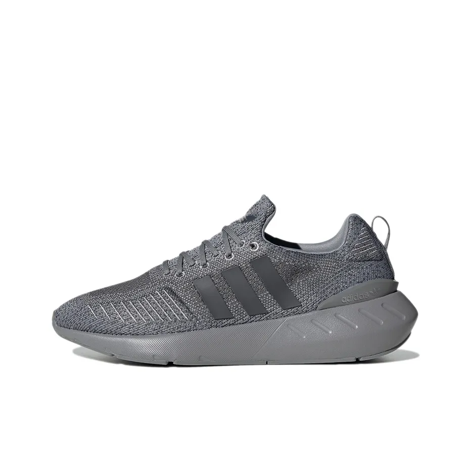 Adidas Originals Swift Run 22 Slip-resistant Abrasion-resistant Low-top Беговые кроссовки Унисекс Темно-серый