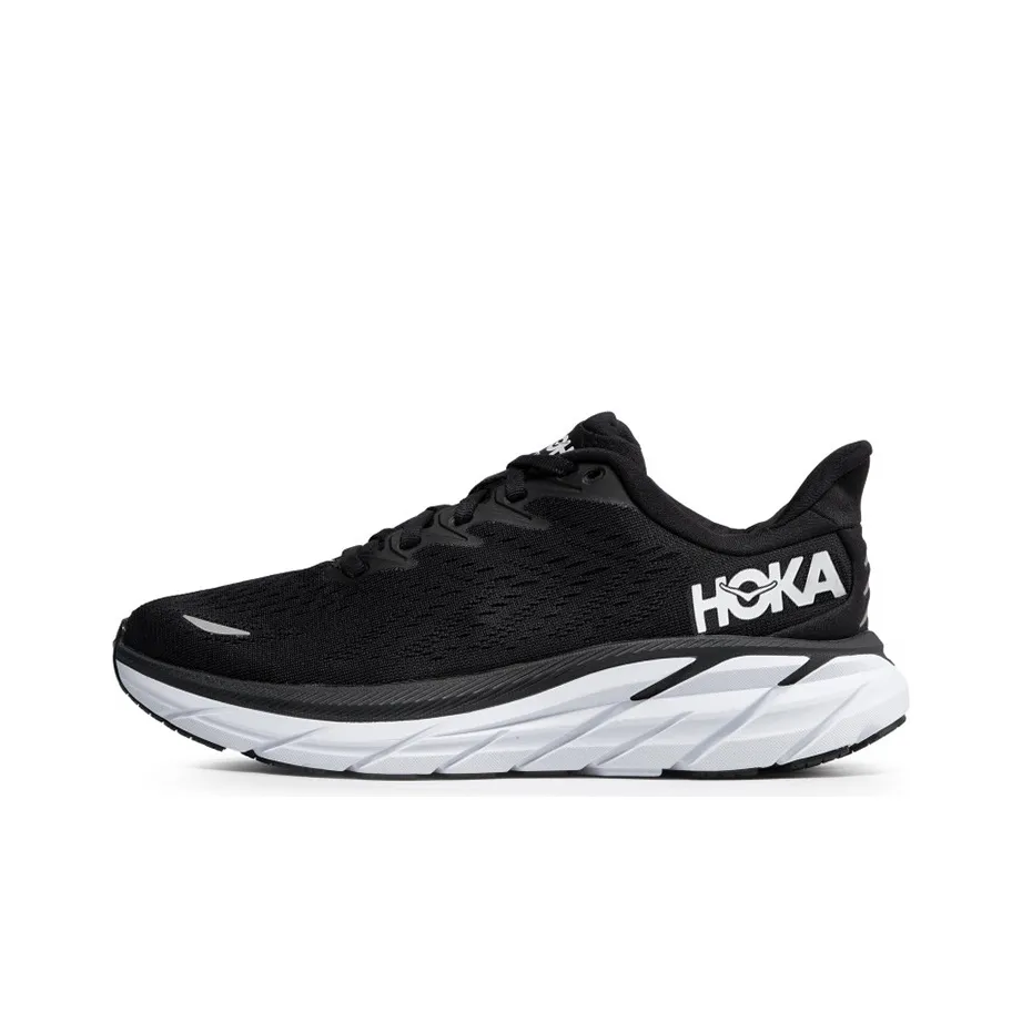 HOKA ONE ONE Clifton 8 Wide 'Black White' Women's