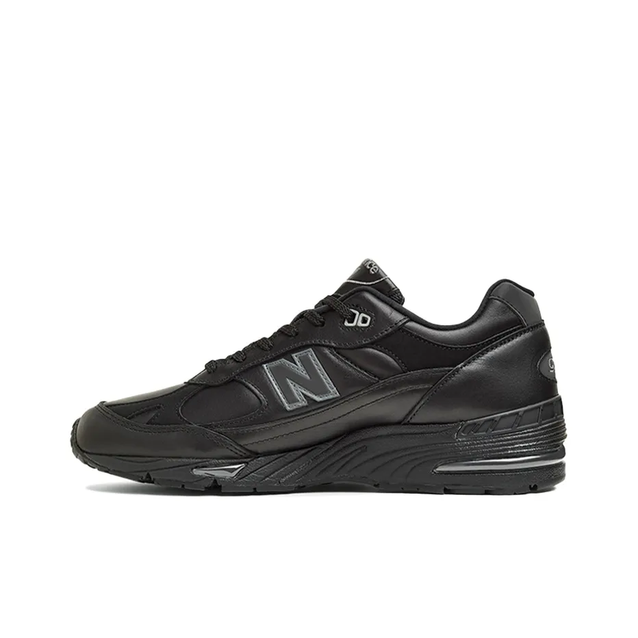 New Balance 991 Leather Black Grey Women's