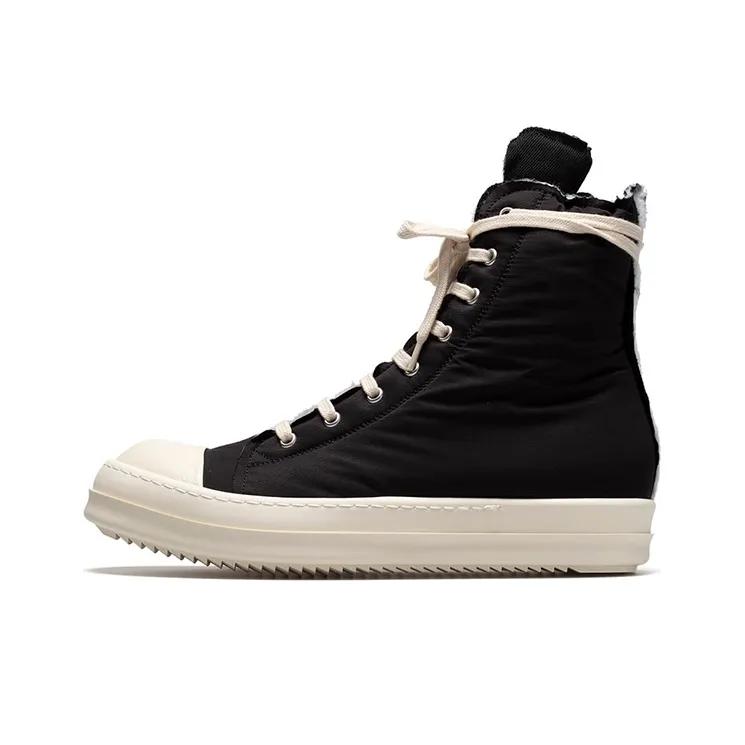 Rick Owens DRKSHDW Skateboard Shoes Men's High top Black/White