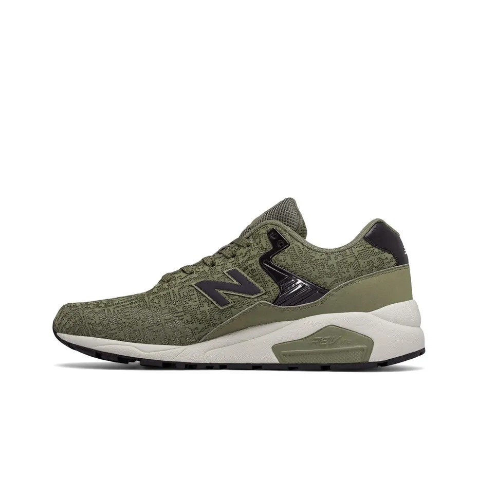 New Balance NB 580 Running Shoes Men Low-Top Army Green/Black/White