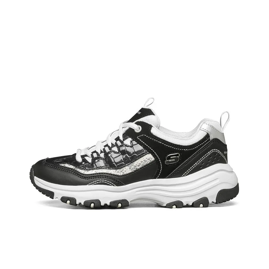 Skechers I Conik Амортизация и Дышащий Низкий Топ Беговые кроссовки Женские Черный Белый