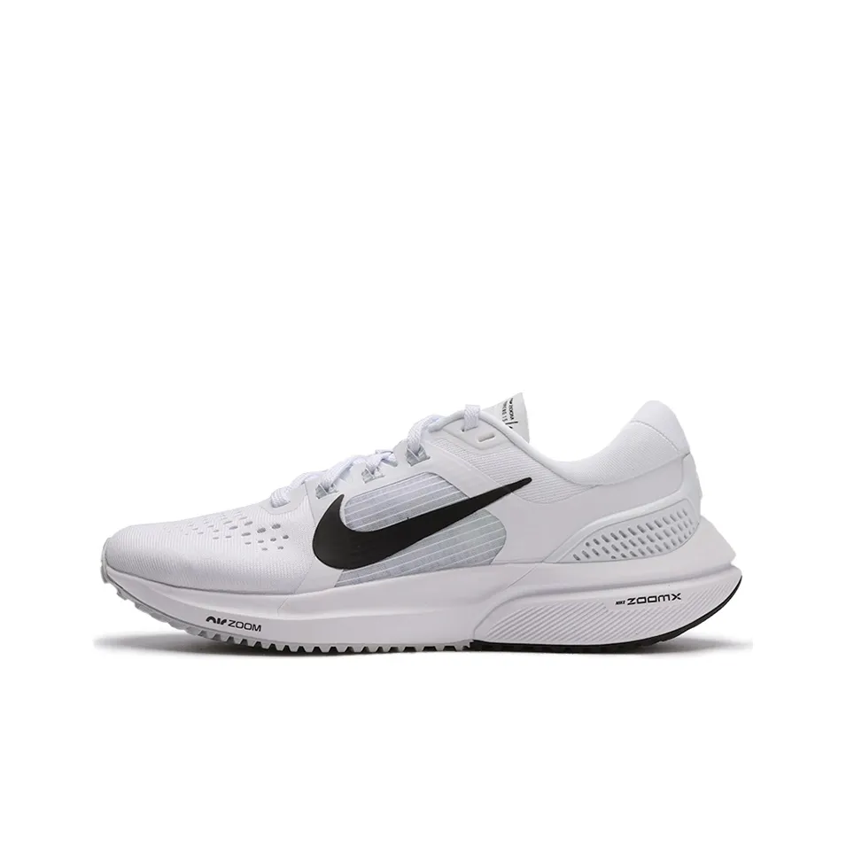 Nike Air Zoom Vomero 15 Cushioned Slip Resistant Abrasion Resistant Low Top Marathon Running Shoes Women's White Black