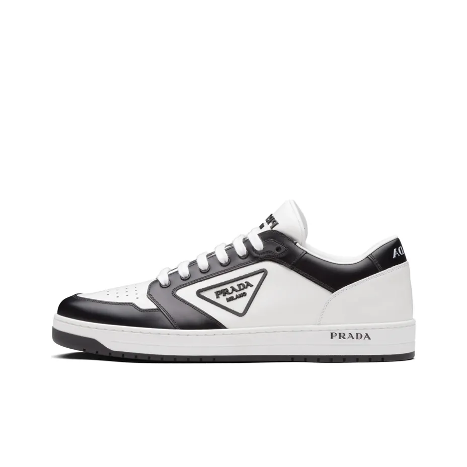 PRADA District Leather White Black White