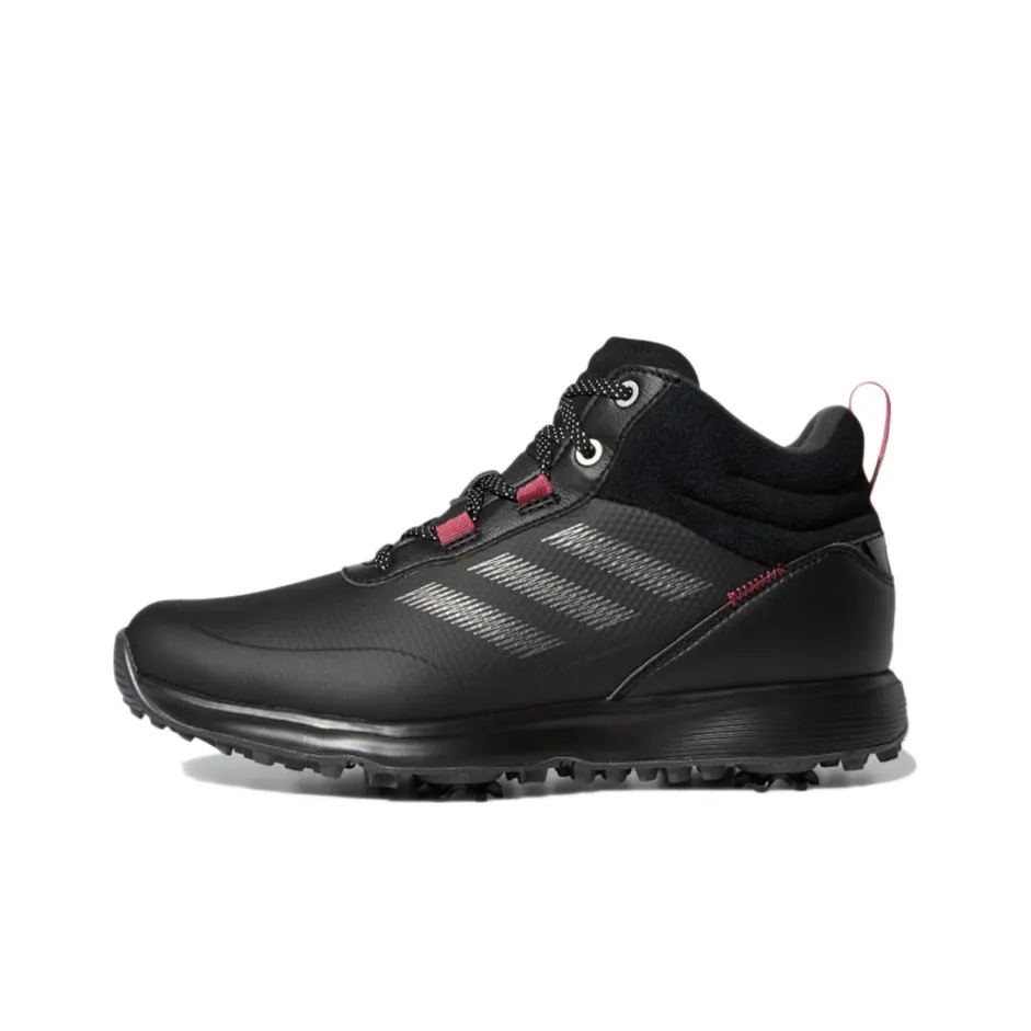Adidas S2G Mid Cut Golf Core Black Dark Silver Metallic Wild Pink Women's