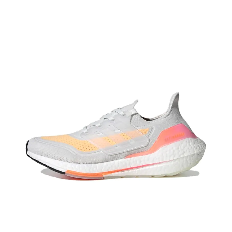 Adidas Ultra Boost 21 White Acid Orange Women's