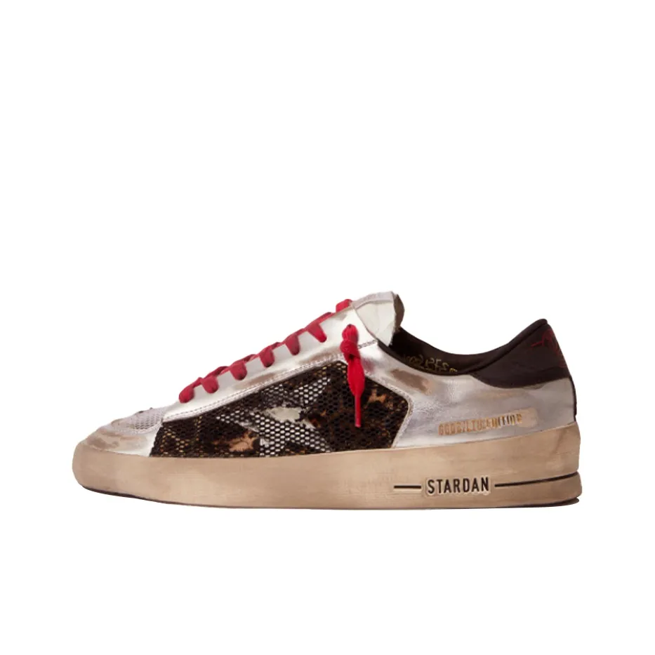 Golden Goose Stardan Stylish Skateboarding Shoes Women's Silver