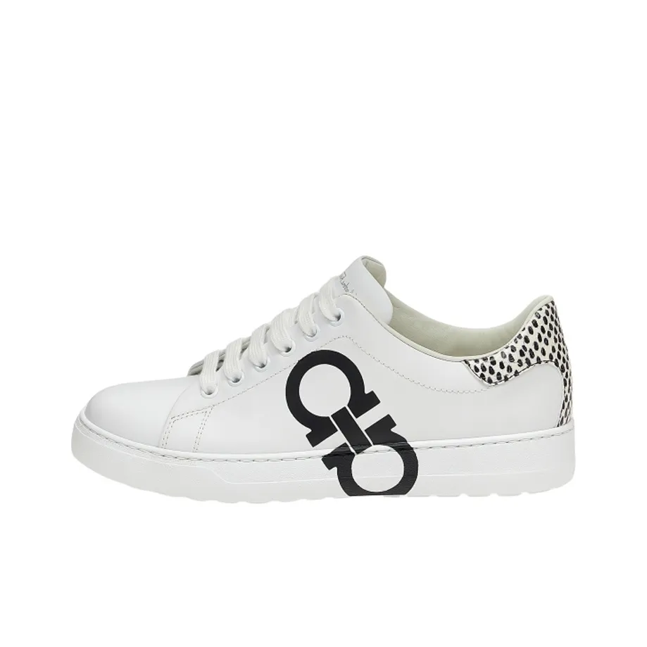 FERRAGAMO Gancini print Lace up Sneakers