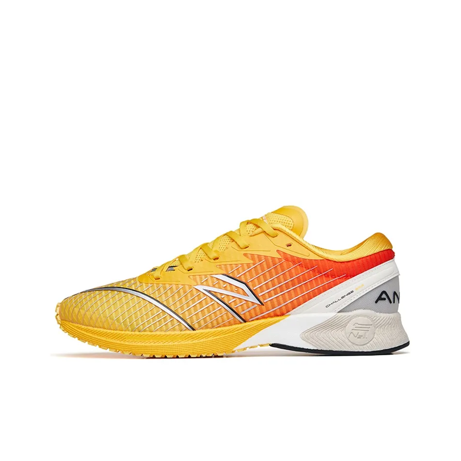 Anta Running Collection Cushioning Anti-Slip And Wear-Resistant Low-Top Running Shoes Men's Yellow Red White