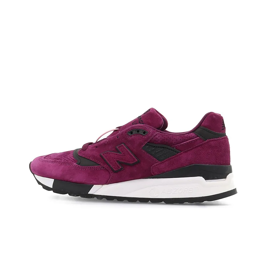 New Balance NB 998 Low Top Марафон Беговые кроссовки Унисекс Ночной фиолетовый