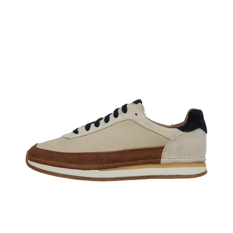 Clarks CraftRun Lace Low-Top Running Shoes Men's Khaki Yellow