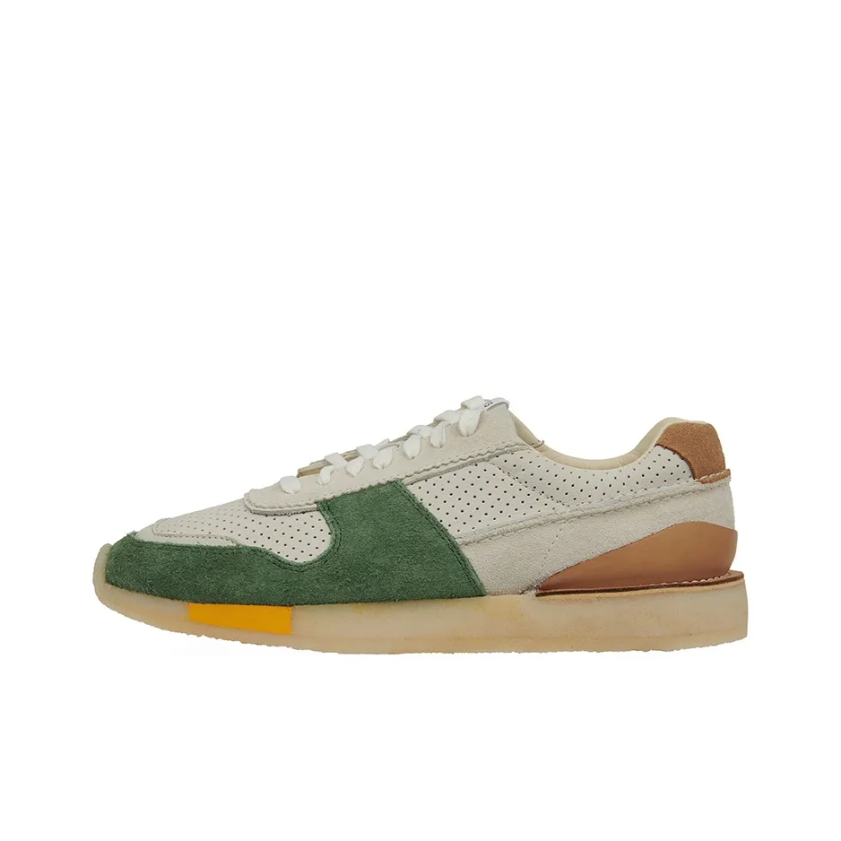 Clarks Originals Low Top Running Shoes Men's Green Orange Vintage Casual Multicolor
