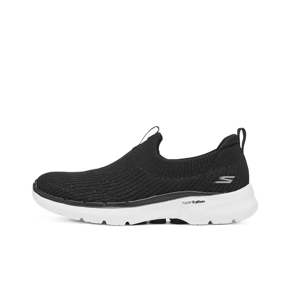 Skechers Go Walk 6 Устойчивый к истиранию Низкий Топ Повседневная обувь Женская Черная