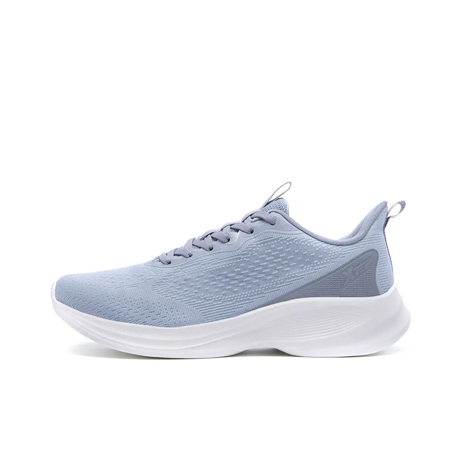 XTEP Cushioning Anti Slip Wear Resistant Breathability Low Top Running Shoes Men's Eco Friendly Gray Rebound