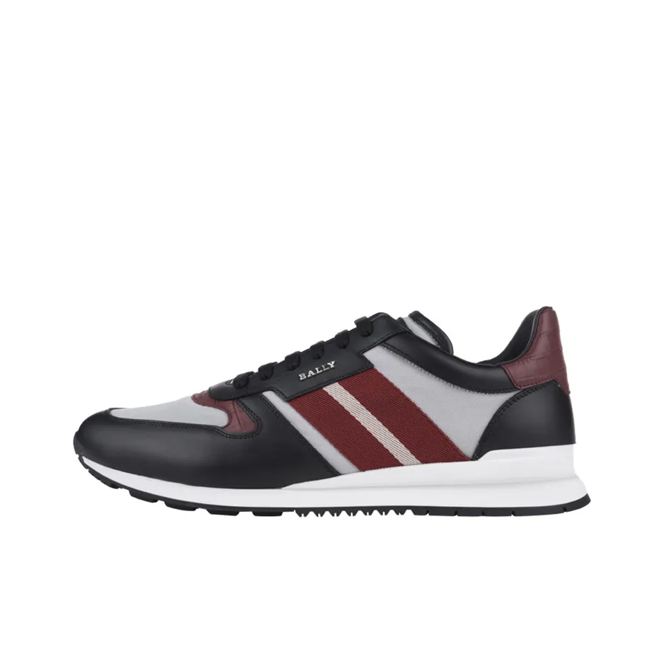 BALLY Shock Absorbers Slip Resistant Abrasion Resistant Low Top Casual Shoes Men's Black Red Gray