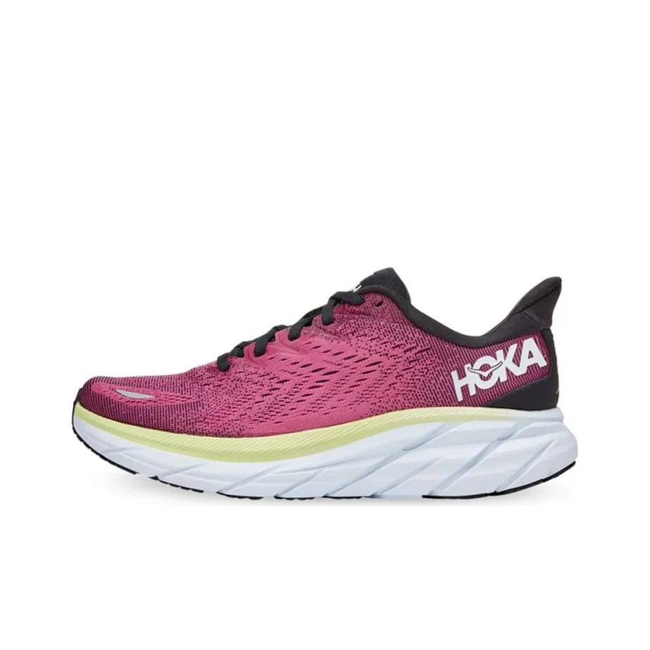 HOKA ONE ONE Clifton 8 Ibis Rose Pink Green Women's