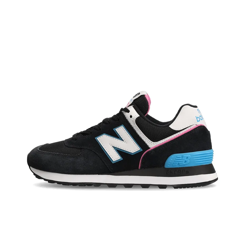 New Balance 574 Black Vibrant Sky Pink Women's