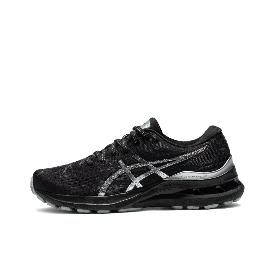 Asics Gel Kayano 28 Low Топ Беговые кроссовки Женские Черный Серый