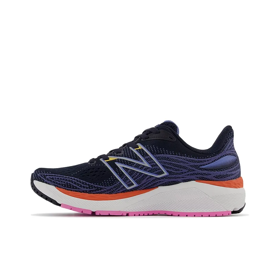 New Balance 860 V12 Running Shoes Women's Low Top Black/Blue/Orange