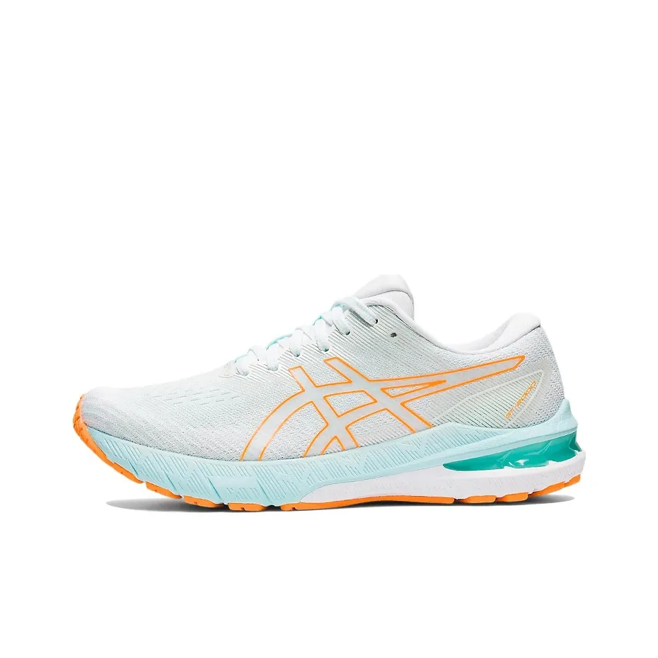 Asics GT 2000 10 Low Топ Тренировочные Беговые Кроссовки Женские Белые Апельсиновые